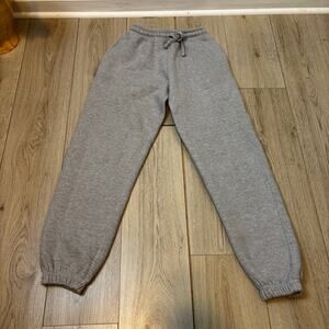 Blank Essentials Gray Joggers Unisex Cotton Blend Slouchy Streetwear gym Medium